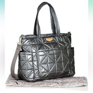 TWELVElittle Carry Love Tote Diaper Bag - Pewter